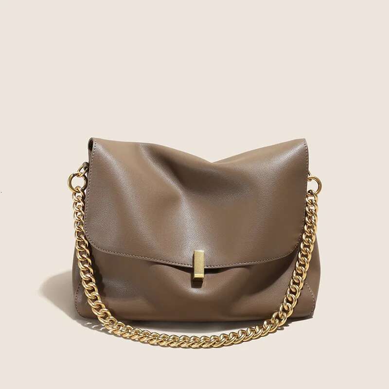 2025 New Genuine Leather Women's Handbag Fashion Shoulder Tote Crossbody Bag Stylish Versatile Designer Chain Purse For Women