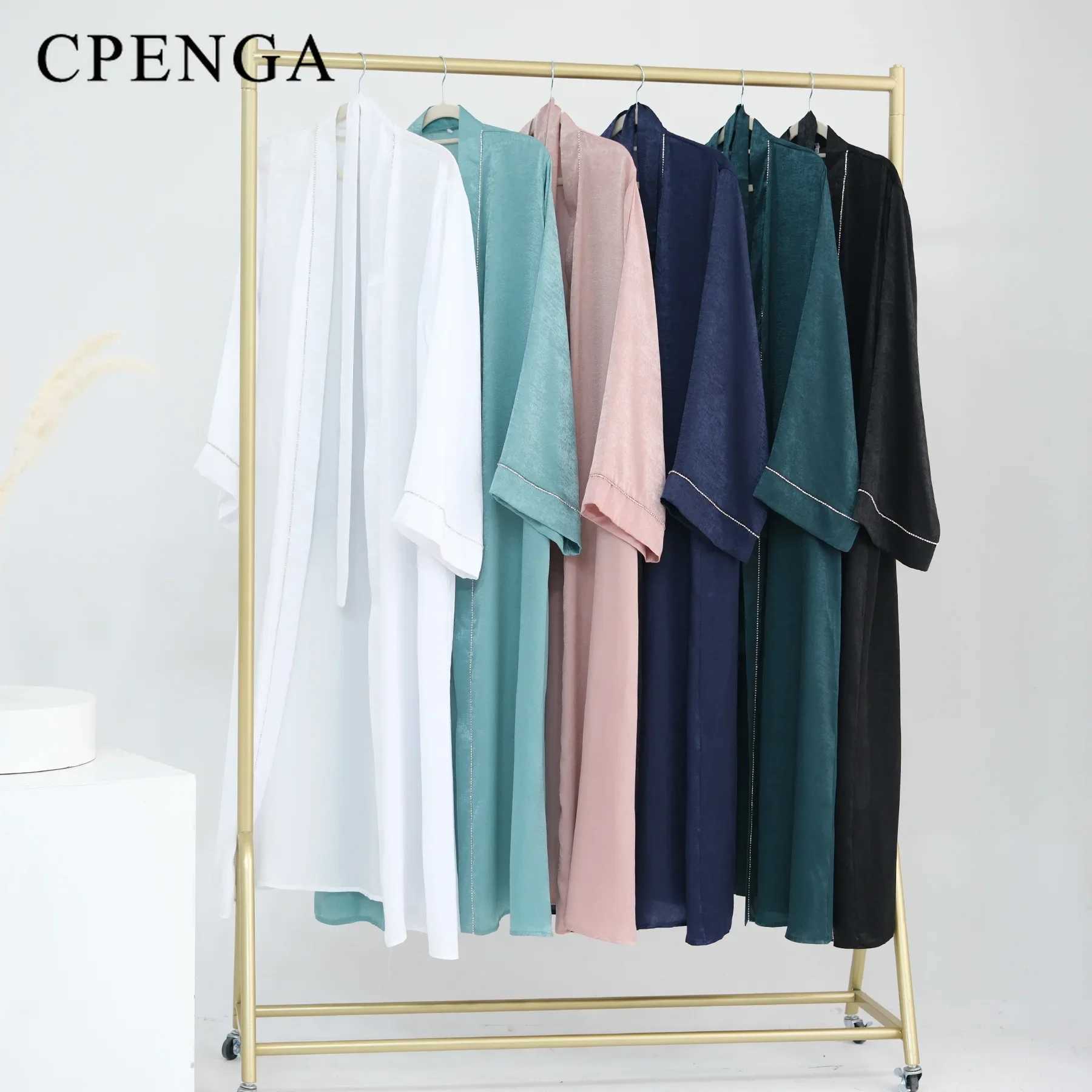 2024 Muslim Modest Cardigan for Women Eid Arab Abaya Dubai Dress Islamic Daily Long Slve Clothing Turkey Solid Color Coat Robe X250514