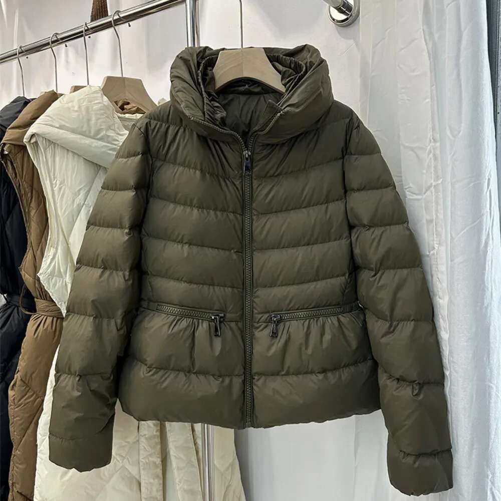 Winter New Coats Puffer Jacket Women Simple Casual Elegant Outerwears Stand-Up Collar Thick Slim Warm Short Down Jackets