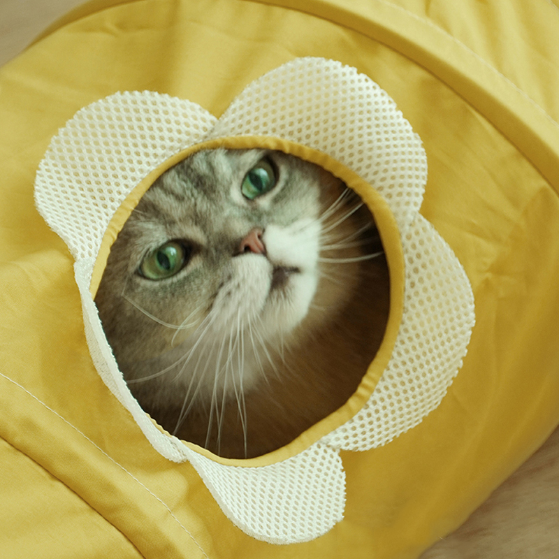 Pets on Safari Toys, Indoor Pet Cool Folding Spiral Tunnel Tube, Cat Multiple Holes Play House Collapsible