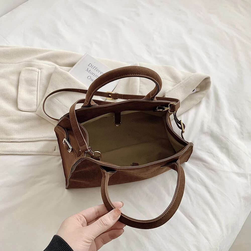 Women Tote Suede Shoulder Stylish Crossbody Trendy Carrying Fashion Designer Bags Top-Handle Satchel Bag