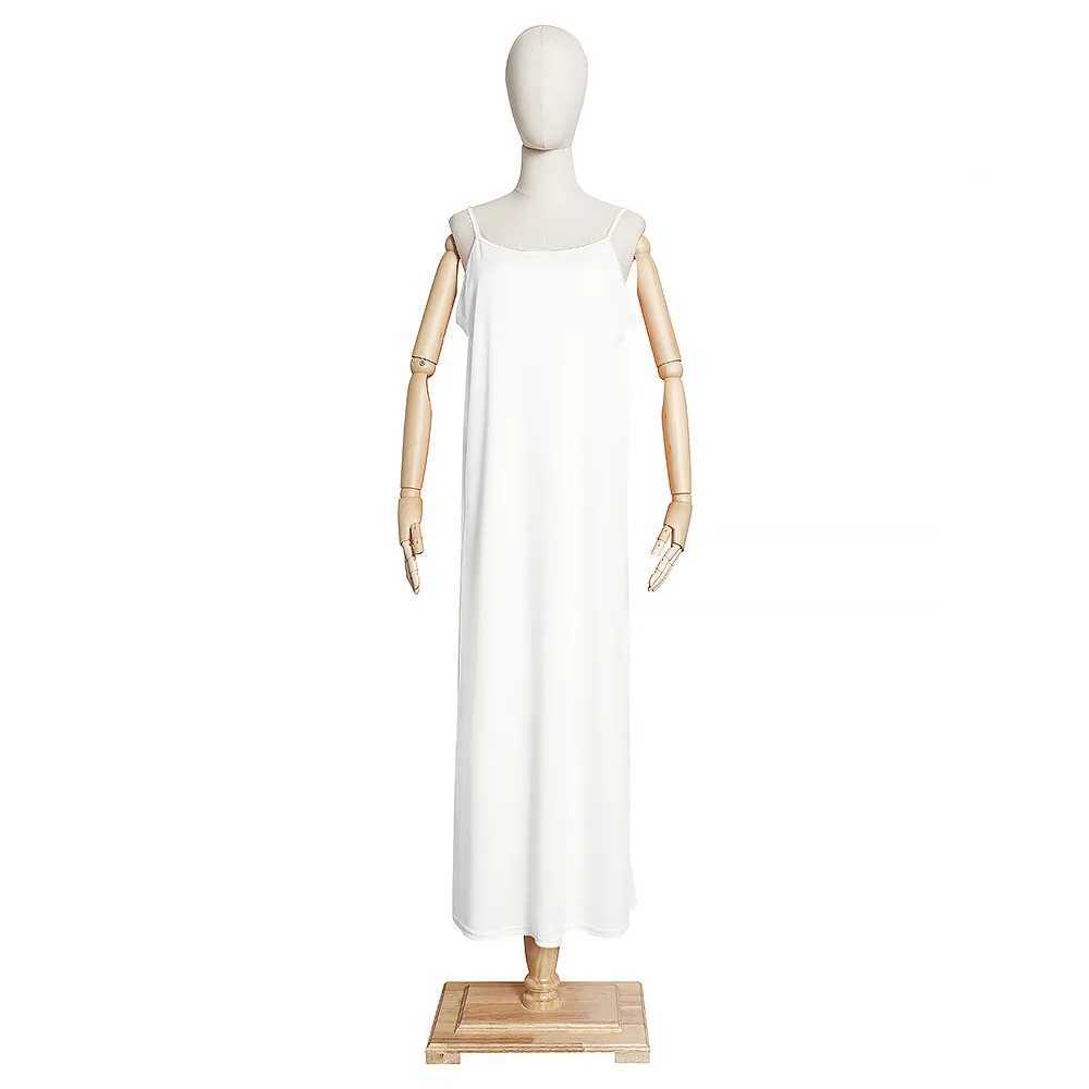 Ramadan Under Abaya Inner Dress Muslim Plain White Slveless Slip Dresses Women X250514