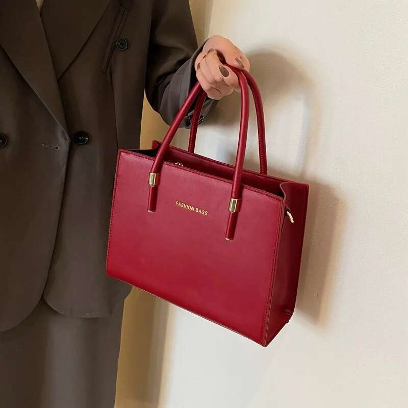 He Tote Bag Features Large Capacity, Minimalist Design, Solid Color. With A Stylish Relaxing Vibe And Premium Texture