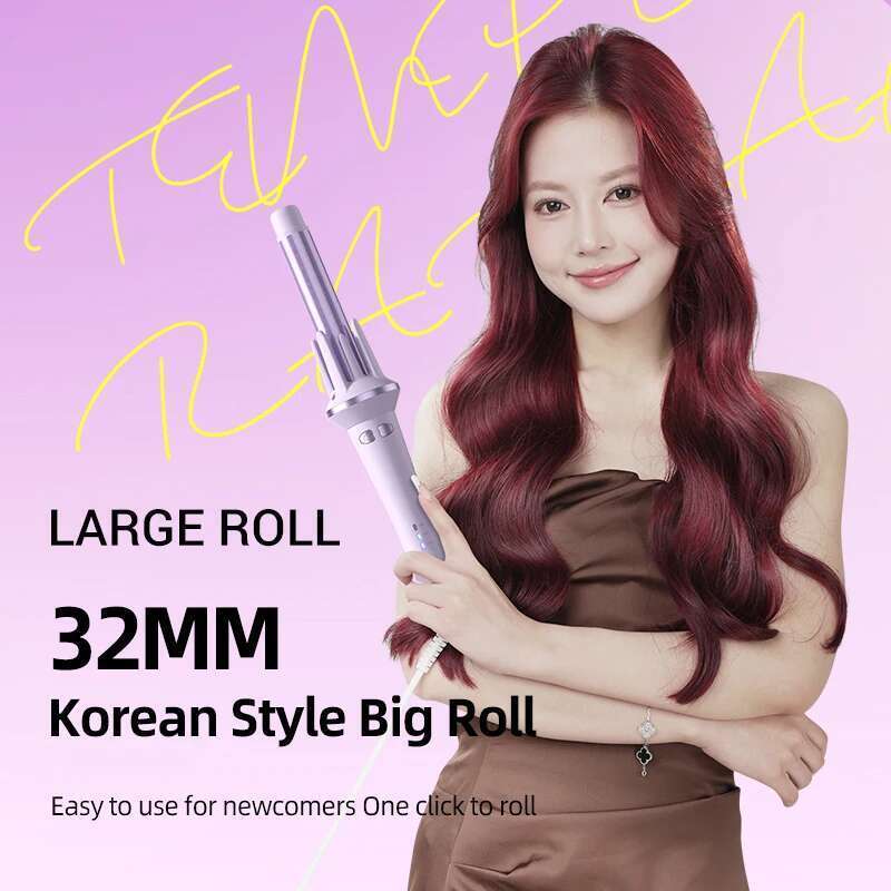 28/32mm Automatic Hair Large Wave Curling Iron Tongs Temperature Adjustable Anion Fast Heating Styling Curler