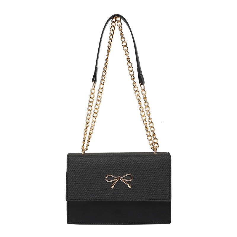 Simple Small Luxury Bag Square 2025 Spring Summer New Fashion New Free Delivery Designer Bag Bow Chain Versatile Shoulder Women's Crossbody Bag