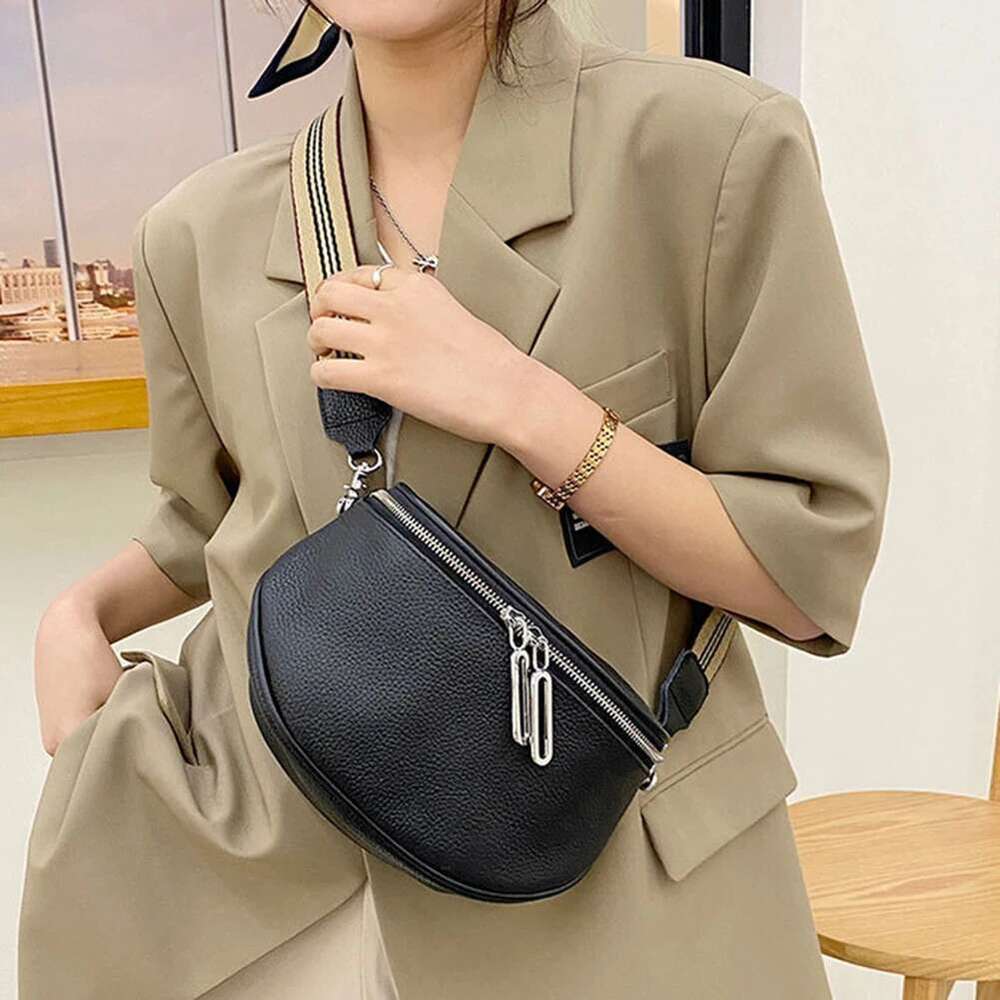 Fashionable dermis Messenger Large Capacity Portable Nicely Made Chest Shoulder Bag For Women Birthday Gift