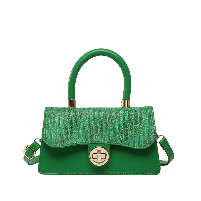 2025 New Spring Women's Handheld Commuter Bag 2025 New Fashion Square Designer Shaped Multi functional Bright Diamond Single Shoulder Diagonal Sp