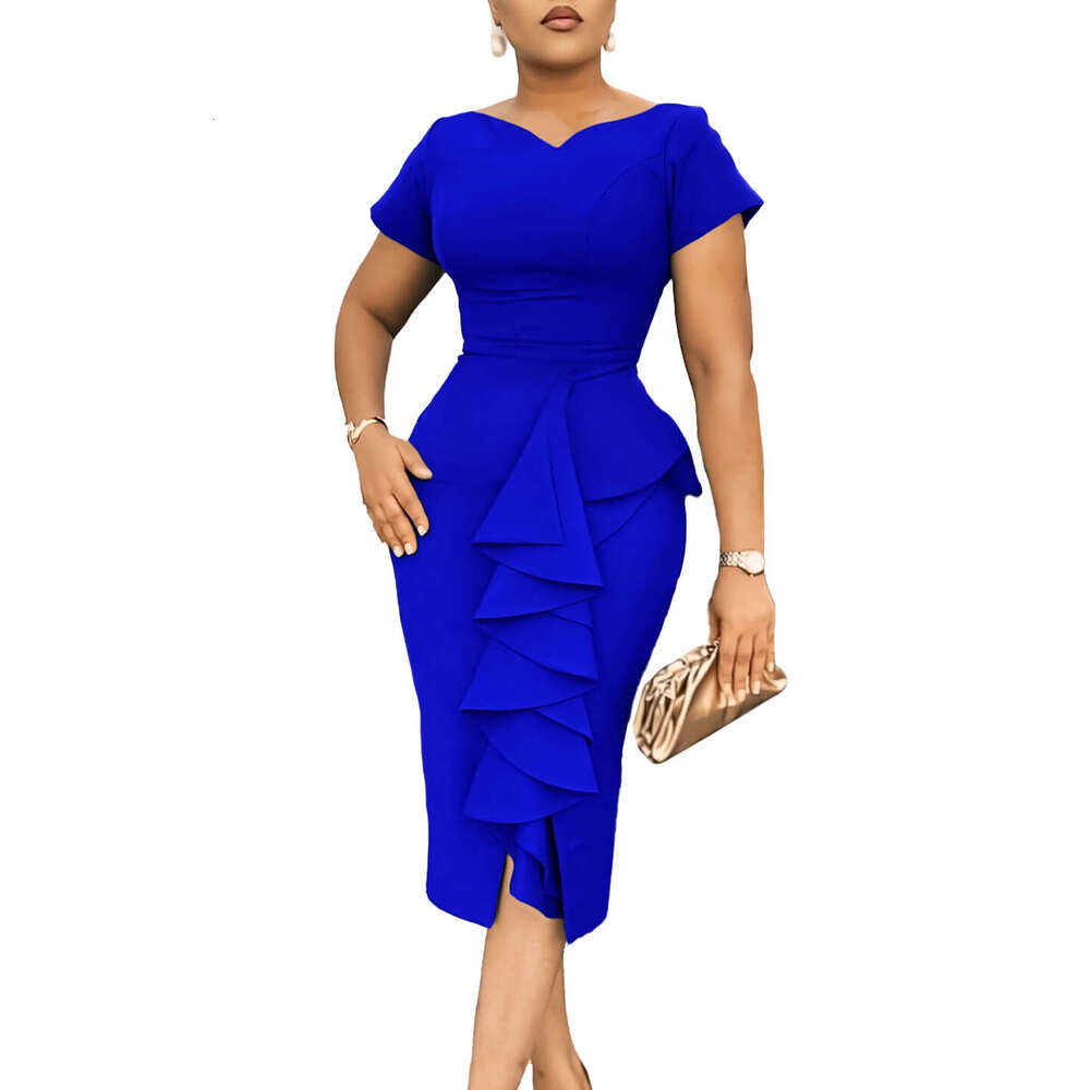 Women's Wear Women's Wear Plus Size Women's New Fashionable And Elegant Ruffled Thong Dress