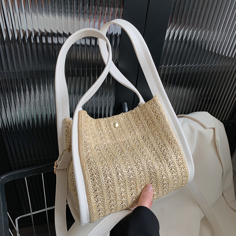 Luxury Bag Forest Style Versatile Casual Single Shoulder Women S 2025 Large New Free Delivery Designer Bag Capacity Underarm Commuting Handheld Straw 