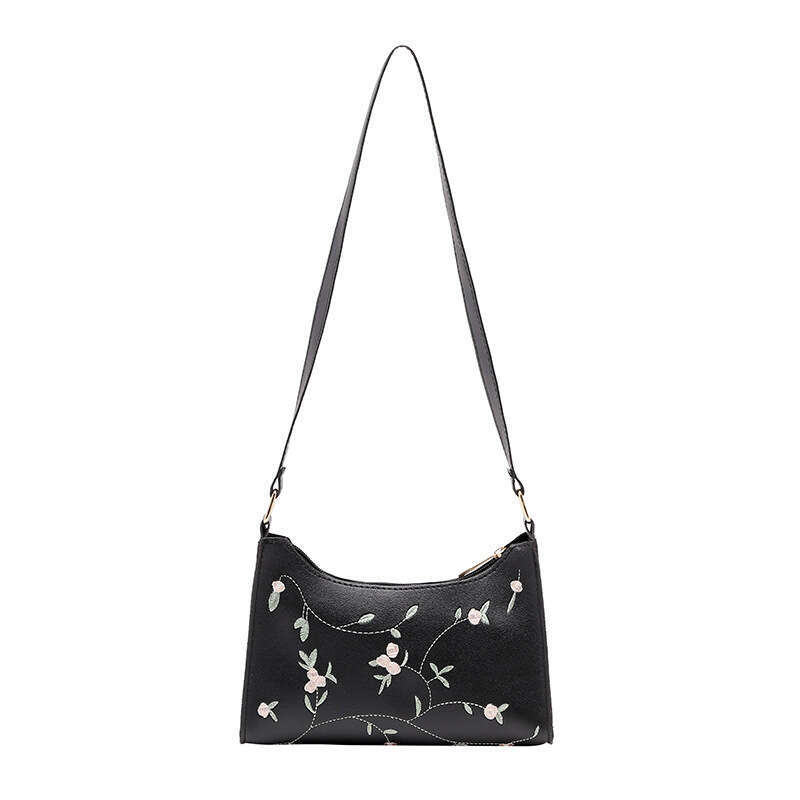 Embroidered 2022 Ladies Handbag Women's Shoulder Fashion Simple Hobo Underarm Bag