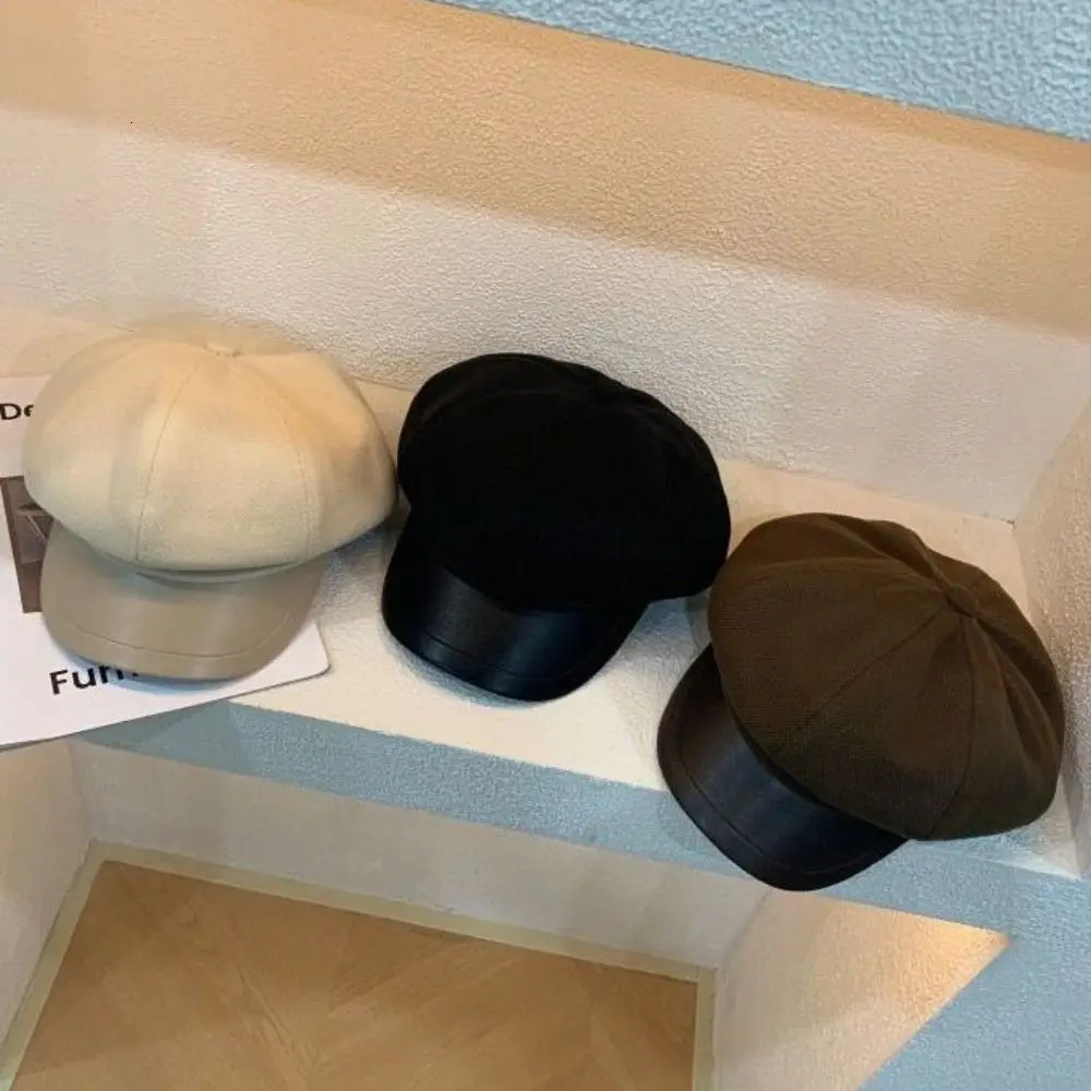 Retro Breathable Beret Hat Cotton Windproof sboy Hats Artistic Warm Painter Octagonal Cap for Women 250514