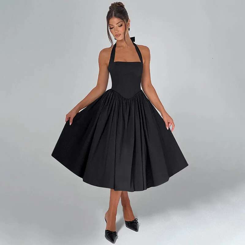 Avrilyaan Strapless Halter Sexy A-line Women Elegant Evening Midi Long Dresses Backless Bodycon Summer Dress Vestidos