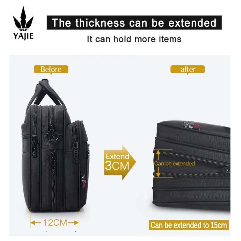 Large Capacity Briefcase Men Business 15.6 inch 17" 19" Laptop Shoulder Bags Canvas Handbags Notebook Bag messenger