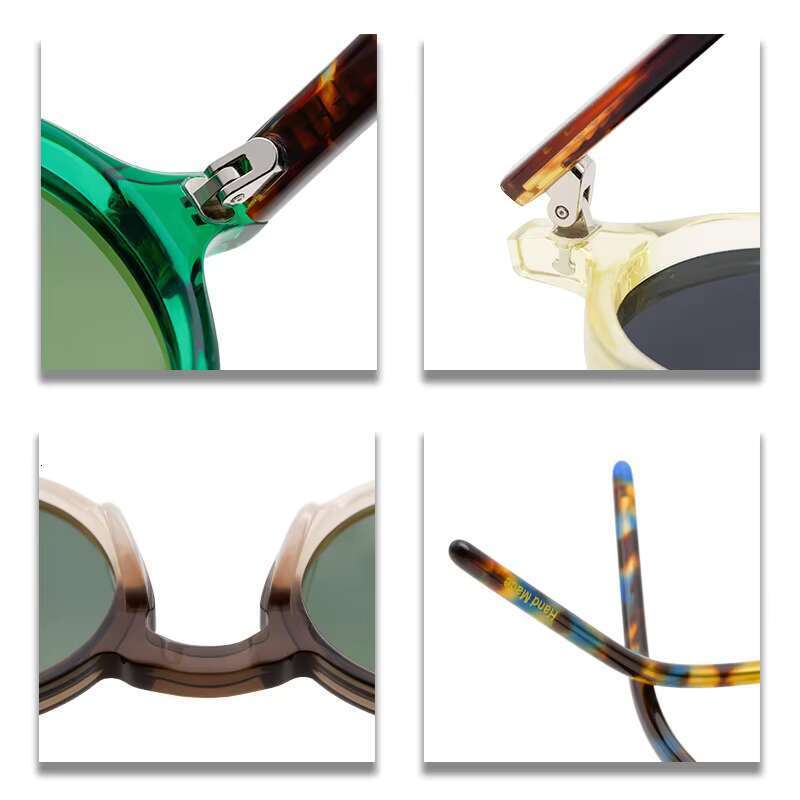 Summer Personality New Trend Acetate Fiber Small Round Frame Neutral UV Sunglasses