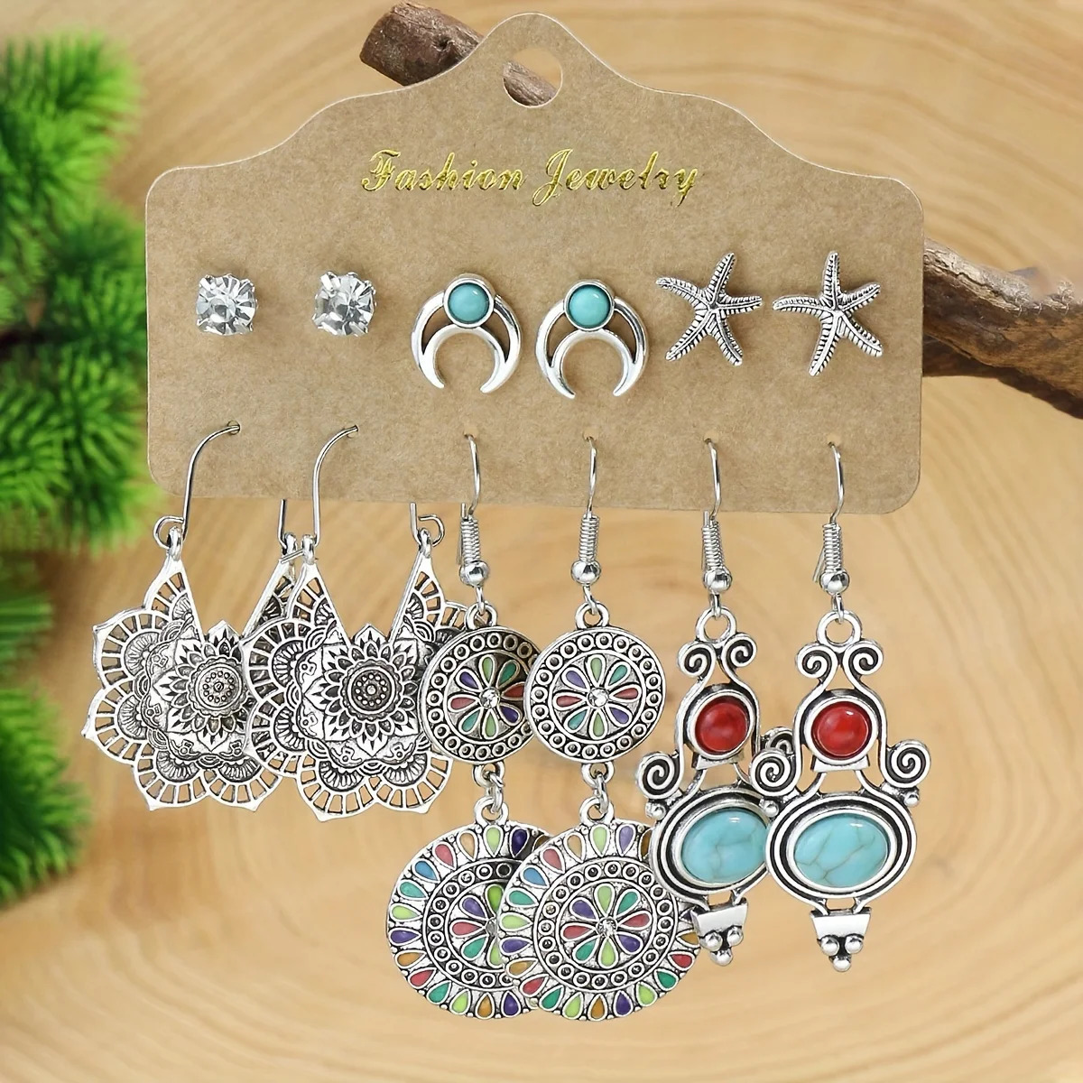 Boho Selling Earrings for Women Stud Ear Rings Sets Sturdy Multicolor Geometric Comfortable to Wear Versatile Gifts Party 250513