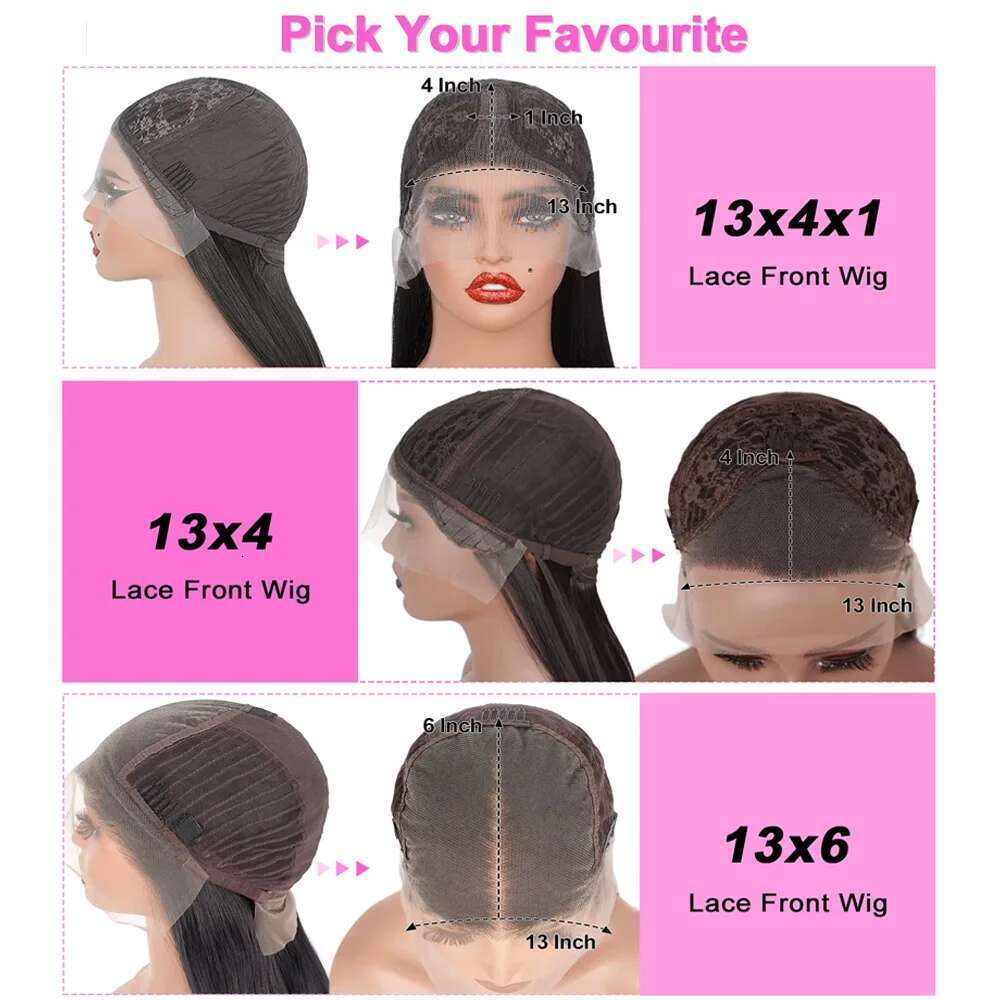 Layered Cut Straight Preplucked Wear Go Glueless 13X4 Lace Front Wigs For Women Butterfly Haircut Synthetic Hair Wig