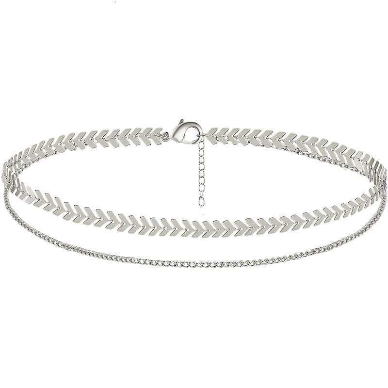 Personalized metal thick double layered ankle chain accessories for women's summer beach fashion