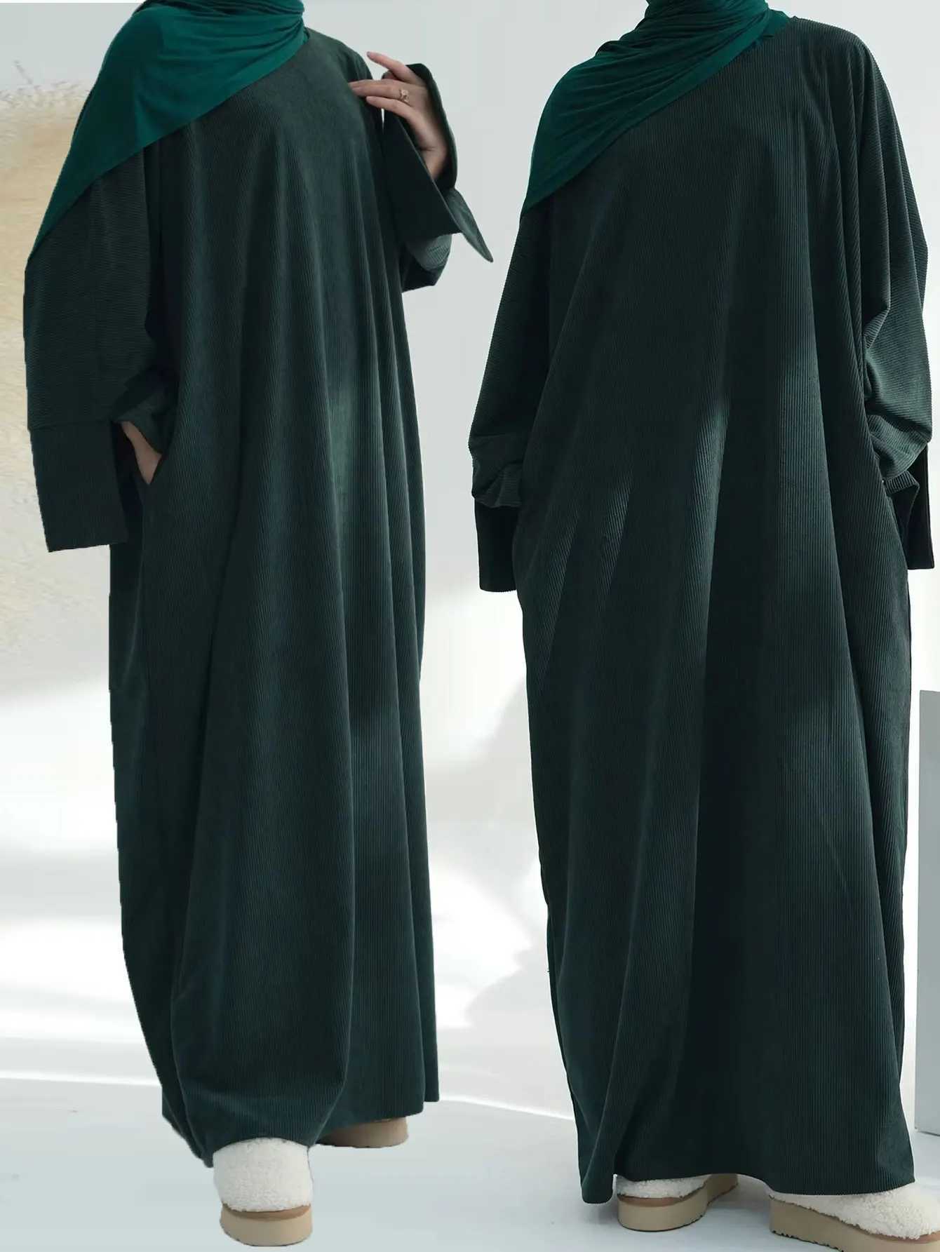Middle East Inspired Islamic Kaftan for Muslim Women Cuff Slit Detail for Gulf Regions UAE Dubai Saudi Autumn Winter Modest Wear X250514