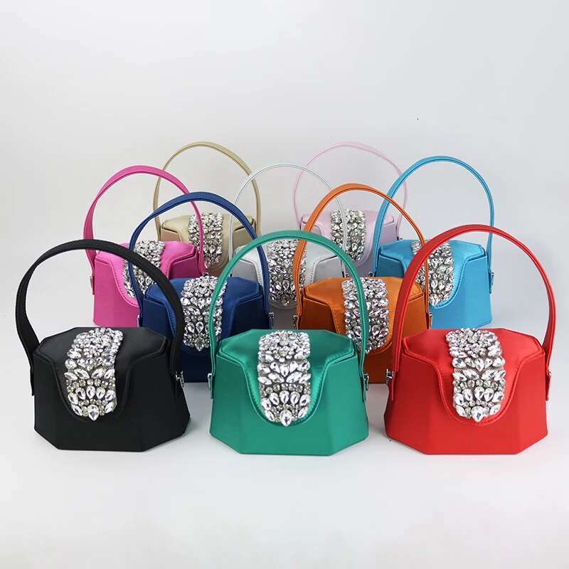 handmade Embellished sequin dinner Pop metal chain shoulder Wedding Reception storage Bag Haute Couture Dinner gown bag