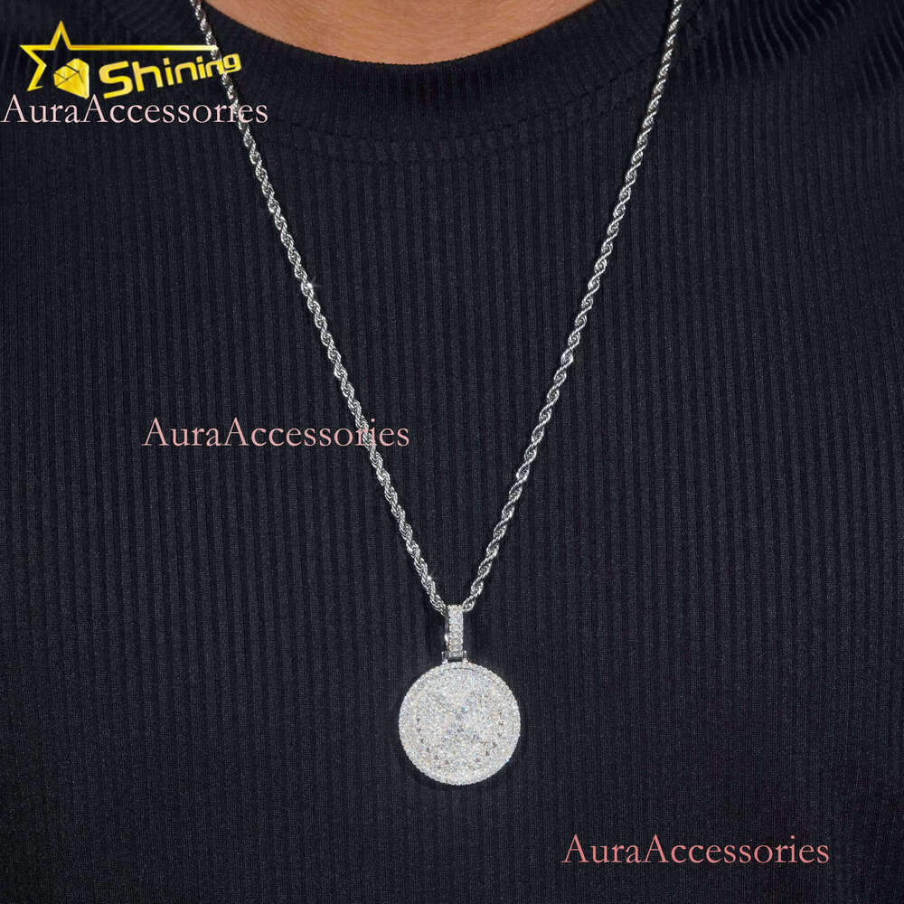 Hop Hip Iced Out Jewelry Pass Dia Tester Sterling Sier Moissanite Pendant Men Fashion Charm Pendants