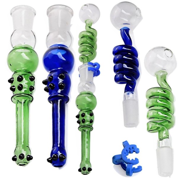 bubbler oil berner Kit Glass Smoking Pipes Tobacco Pipes Glass Blunt Dab Nail Rolling Trays Water pipes Dabber rigs 14mm Joint