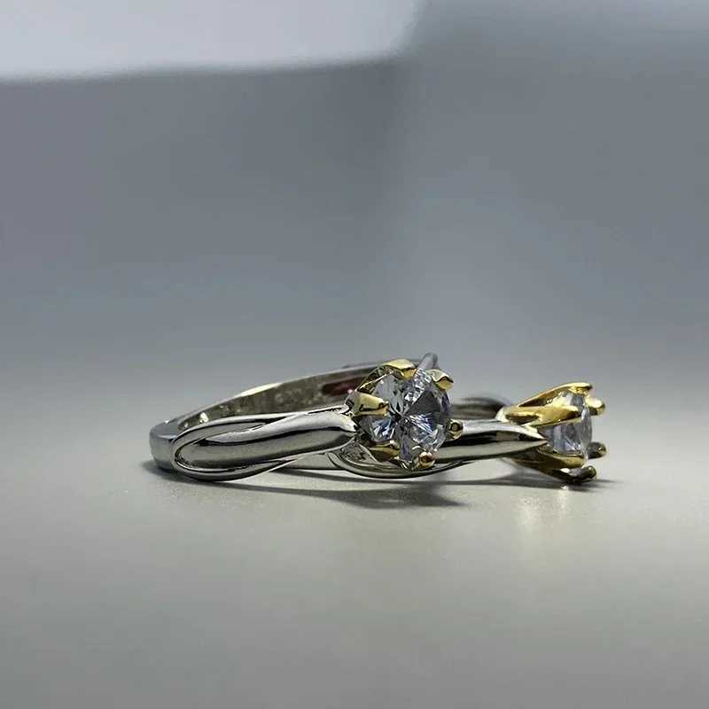 925 Silver Original Certified Womens Rings Natural Diamonds with Gemstones Jewelry Couples Wedding Engagement AccoriesXJ250514