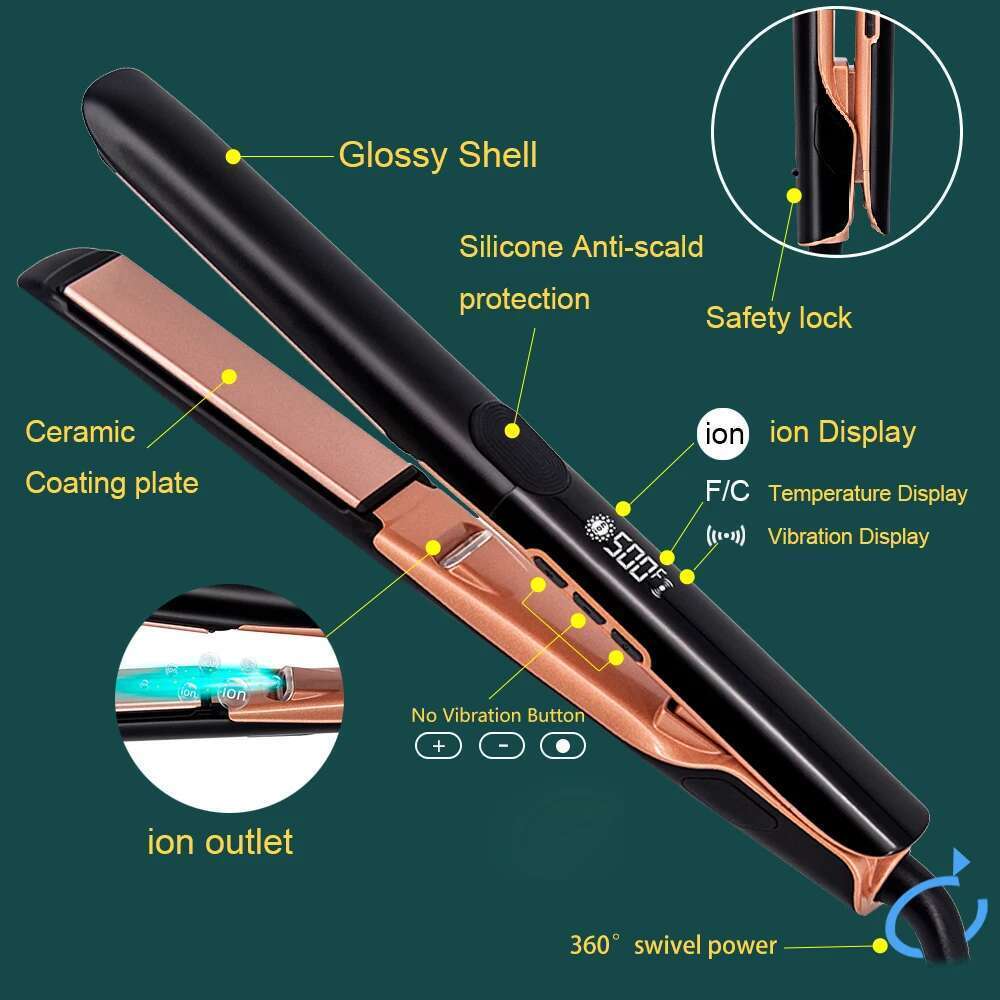 Plasma Flat Iron 500F Straightener Keratin Treatment For Frizzy Recovers The Damaged Hair Irons