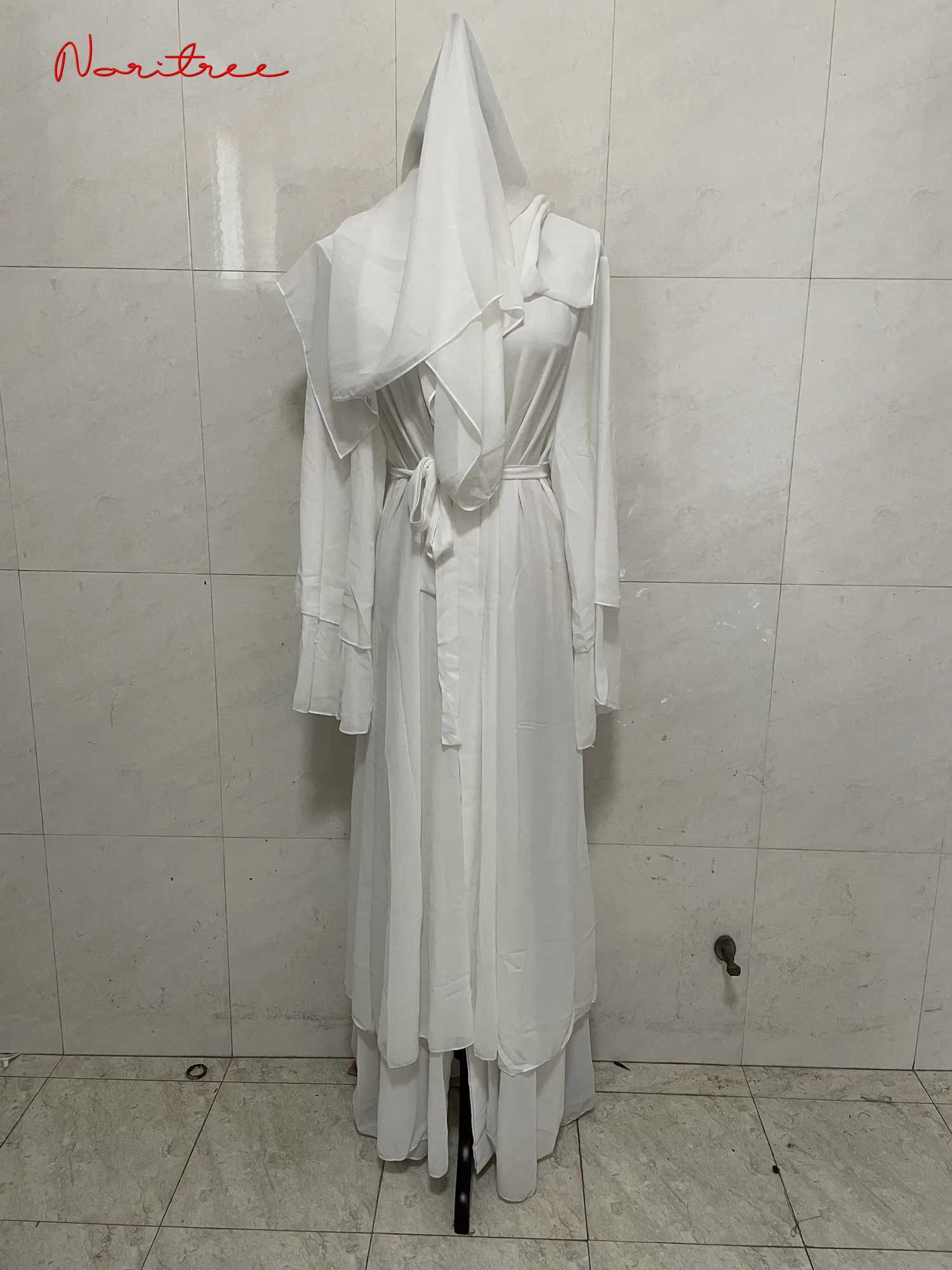 Fashion Chiffon Abaya Kimono Dubai Muslim Cardigan Abayas Women Casual Robe female Islam Clothes With Belt F2664 X250514