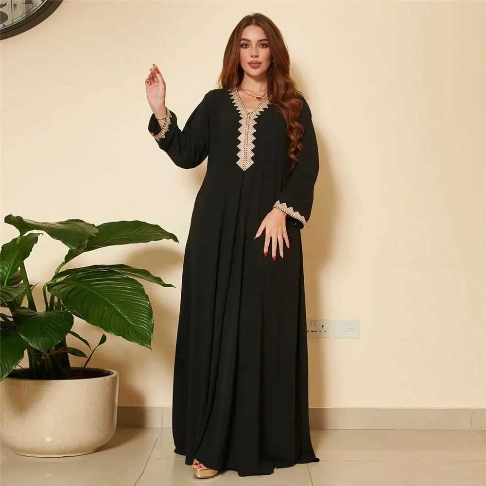 Malaysia Turkey Women Maxi Dress Muslim Ramadan Islamic Arabic Abayas Ethnic Solid Spring Autumn Robe Gown Middle East X250514