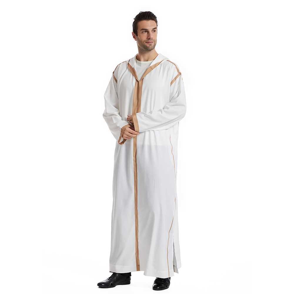 Men Abaya Muslim Dubai Saudi Long Dress Eid Hooded Jubba Thobe Islamic Clothing Moroccan Djellaba Caftan Kaftan Arabic Robe Gown X250514