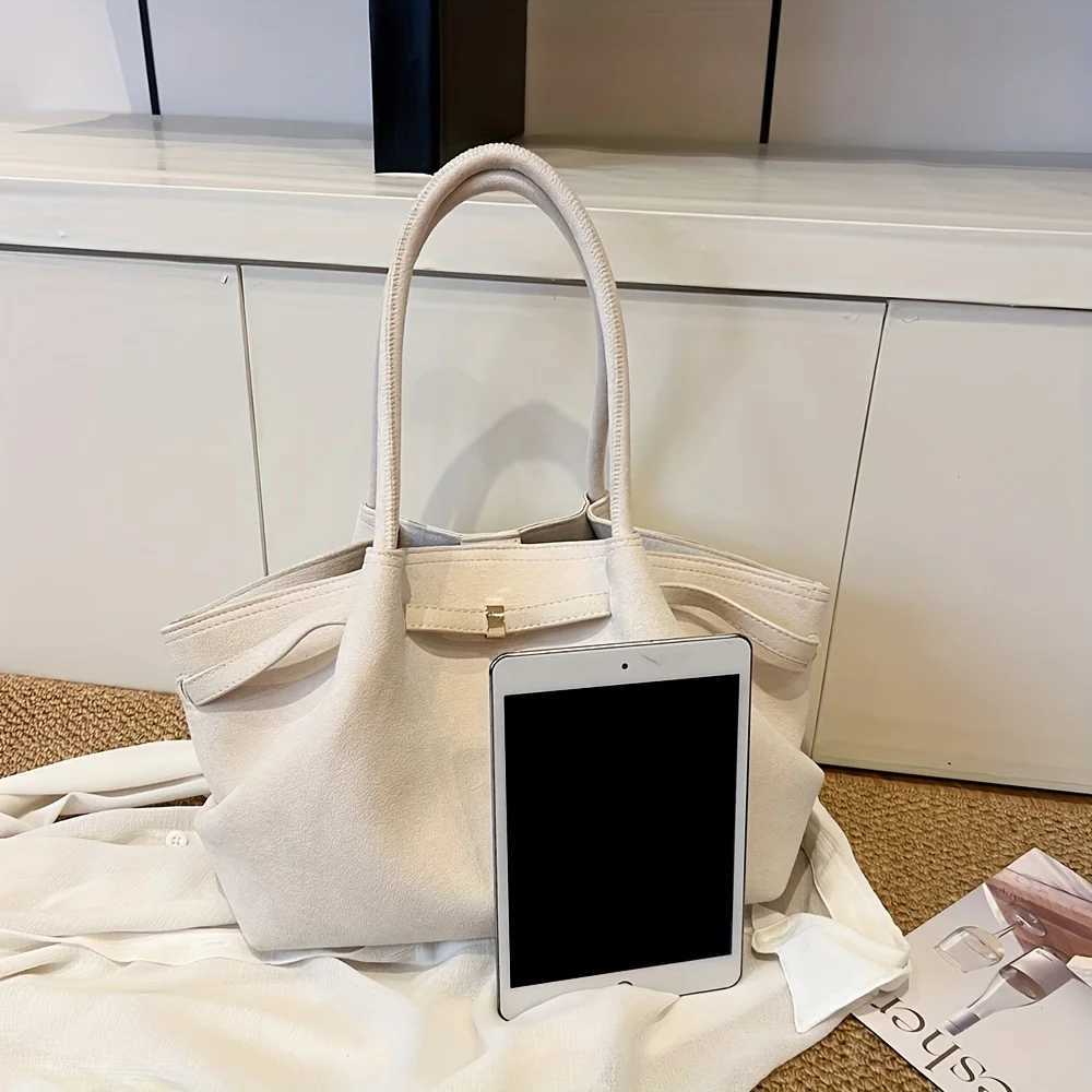 Autumn and Winter Deerskin Veet Underarm Bag Wens New Large Capacity Vintage Tote Bag Fi All-Mahing Five Cmuter Z250514