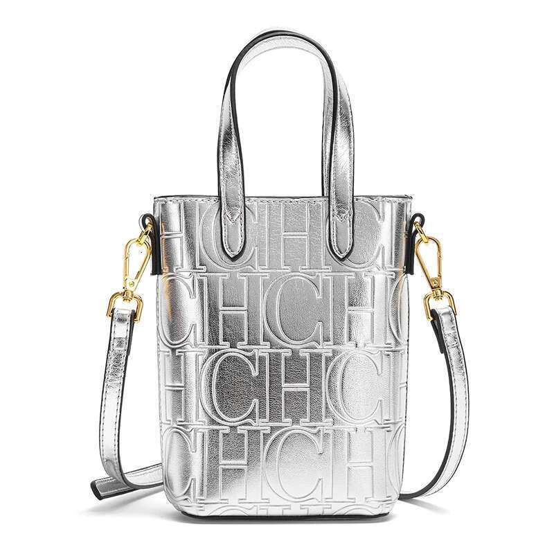 CHCH Phone 2025 New Black Simple Texture Women's Crossbody Bag Wallet 250514