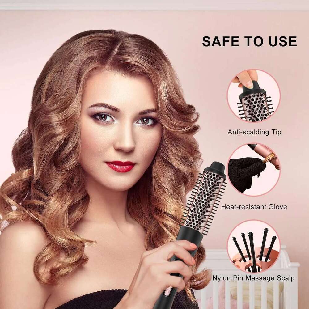 Professional Set 5 in 1 Waver Curling Iron Interchangeable Triple Barrel and Electric Brushes for Hair Tools