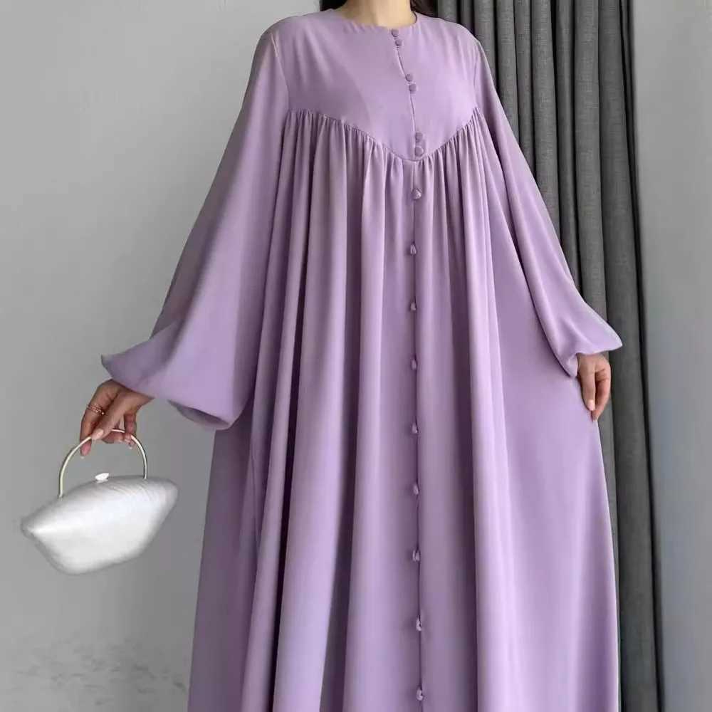 Dress Abaya Women Dress Vestidos Saudi Arab Long Robe Button Islam Dresses Ramadan Morocco Dubai Eid Muslim Abayas Kaftan 2025 X250514