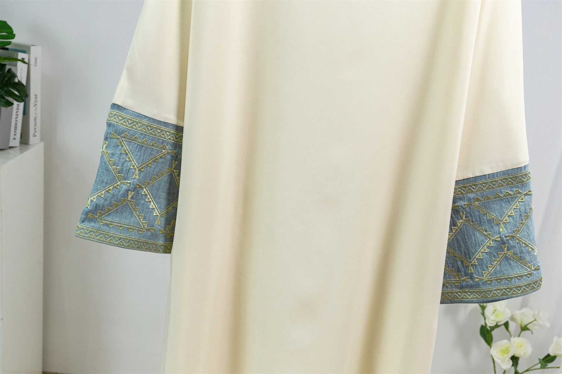 Embroidery Prayer Dress Muslim Kaftans Long Slve Loose Maxi Length Ramadan Dresses Islamic Clothing Women Abaya Muslim Jilbabs X250514