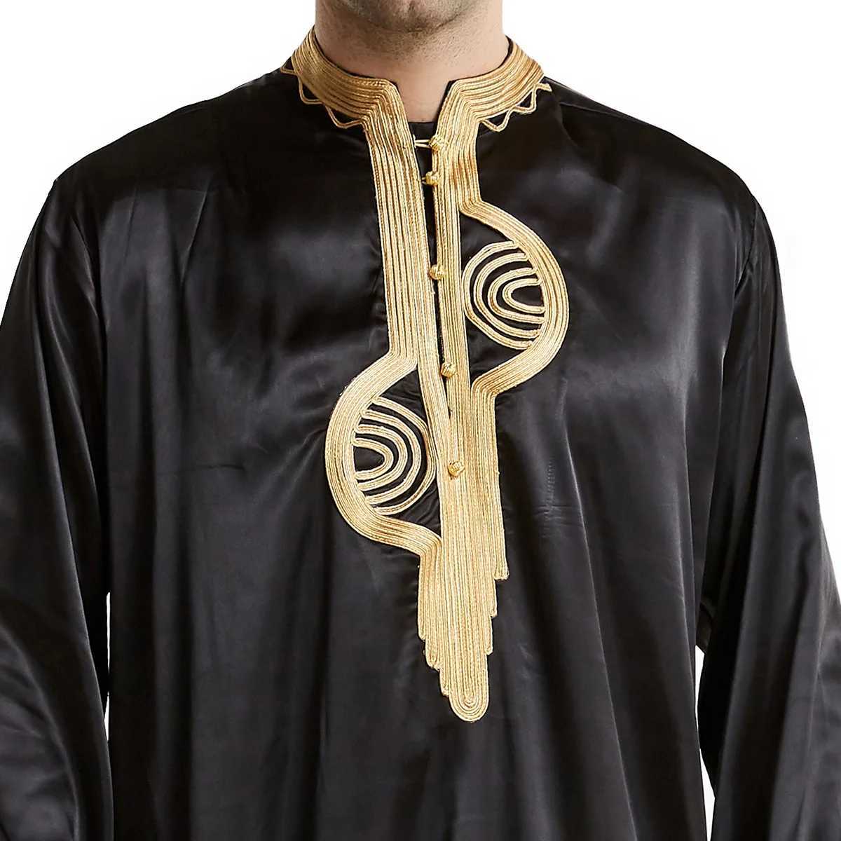 Eid Muslim Men Jubba Thobe Stand Collar Mens Long Dress Islamic Ramadan Long Robe Saudi Musulman Abaya Caftan Dubai Arab Dress X250514