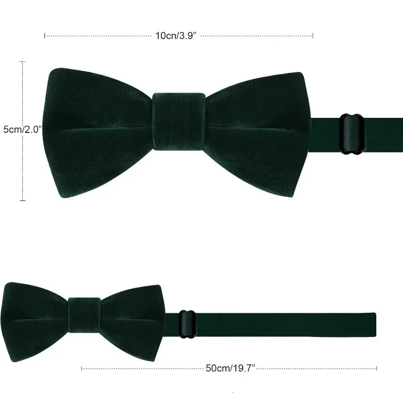 Pre-Tied Velvet Bow Ties for Toddlers - Solid Adjustable Child Bow Ties With Gift Box musical band graduation 250514