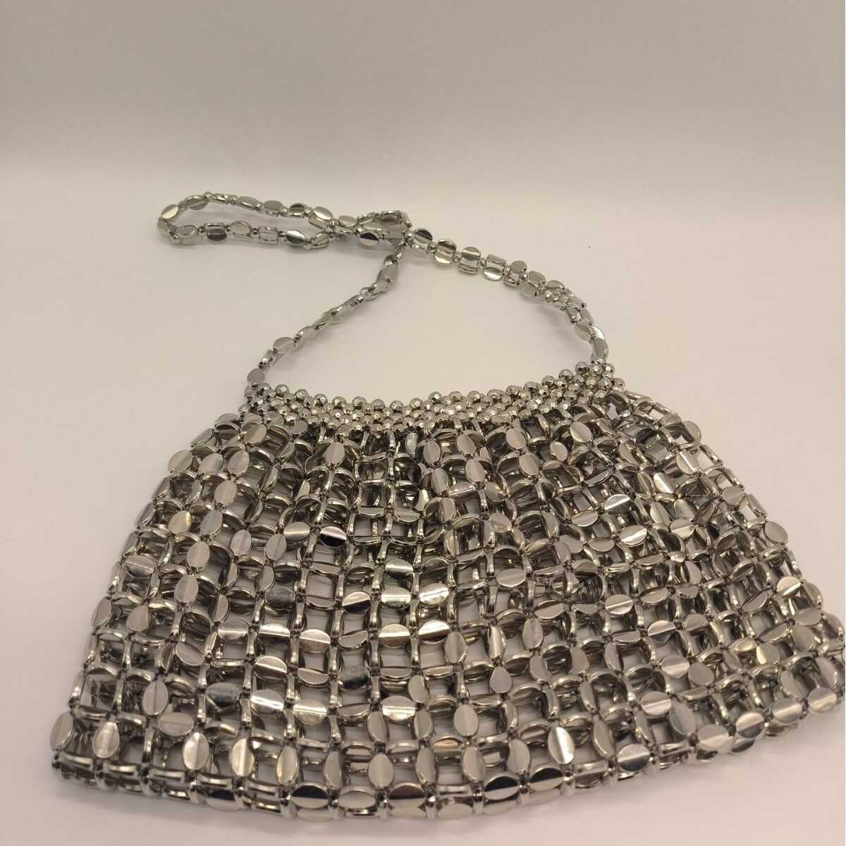 High quality brand, high-quality new bag, new electroplated silver bag, hot selling designer, high-end versatile women's long shoulder bead woven