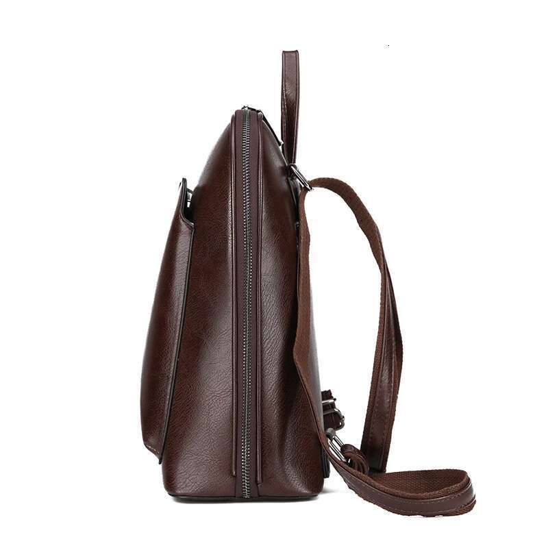 Vintage Backpack Female Brand Leather Women's Backpack Large Capacity School Bag Girls Leisure Shoulder Bags For Women 2024