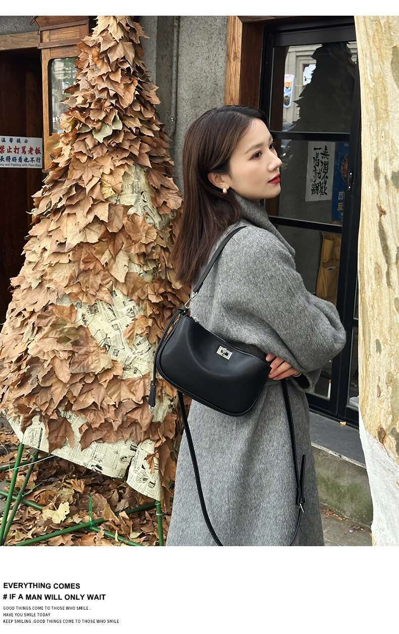 2025 New High End Single Shoulder Underarm For Women Niche Design Mahjong - Inspired Fashion Lock Square Messenger Bag