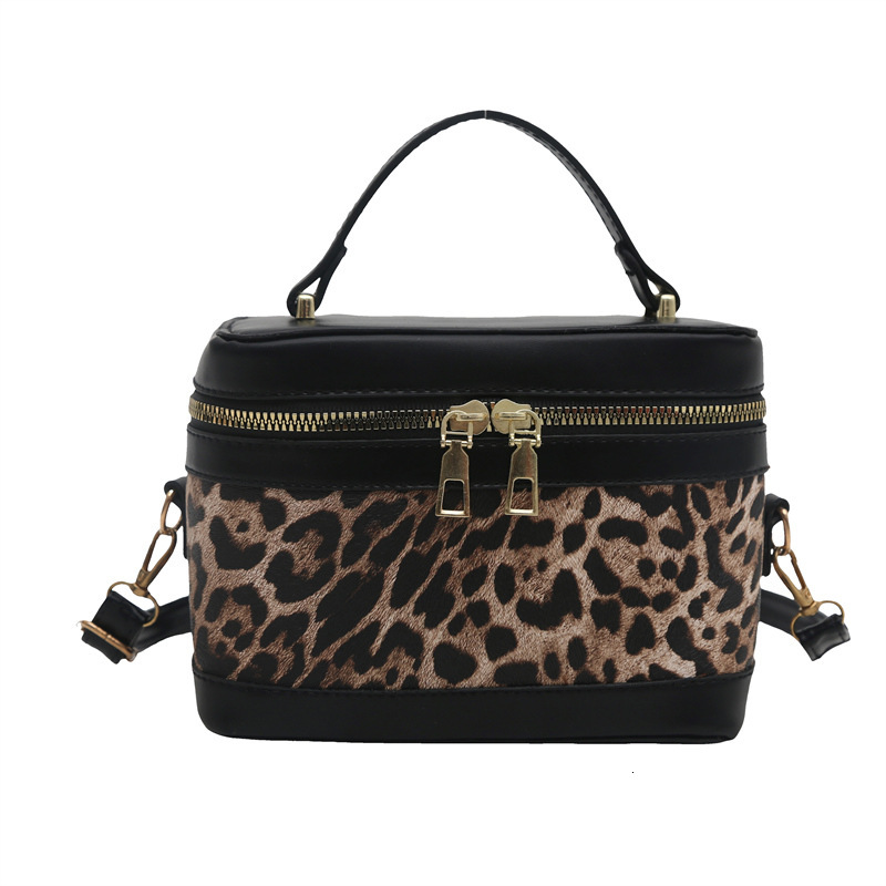 Leopard Print Bucket 2025 Spring/summer New Korean Version Personalized Single Shoulder Crossbody Contrasting Color Luxury Bag New Free Delivery Desig