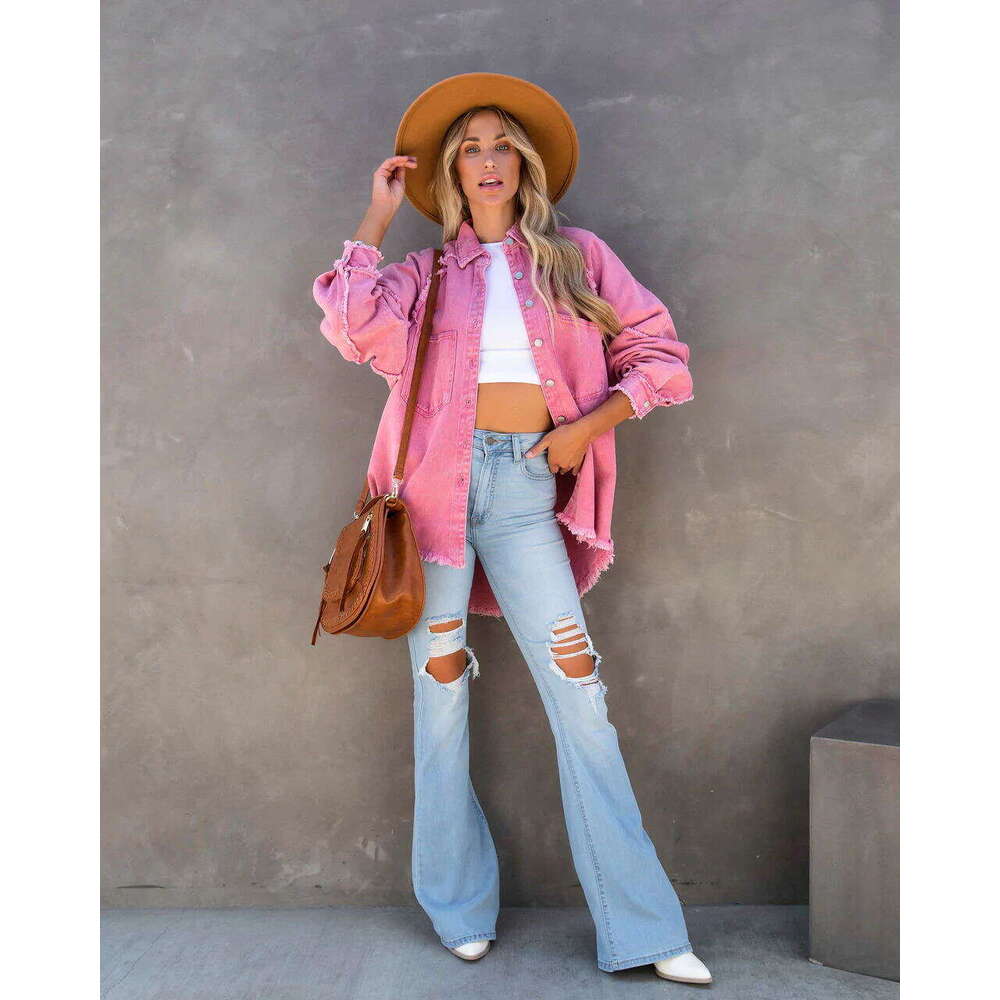 Jackets Designer Women Undefined Coatwomen Women Winter Jacket Women Womens Summer New Casual Worn Tassel Holes Loose Jean Jacket Women Autumn Dress W