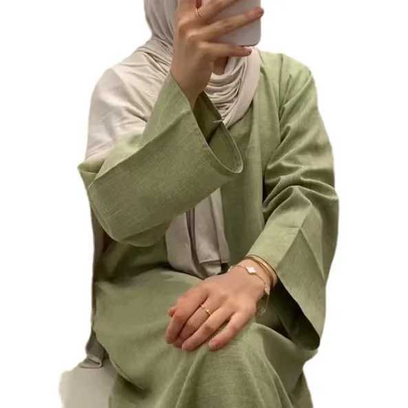 Ramadan Eid Muslim Dress Djellaba Plain Modest Dubai Abaya Turkey Kaftan Ka Arabic Robe Women Islam Jalabiya Vestidos X250514
