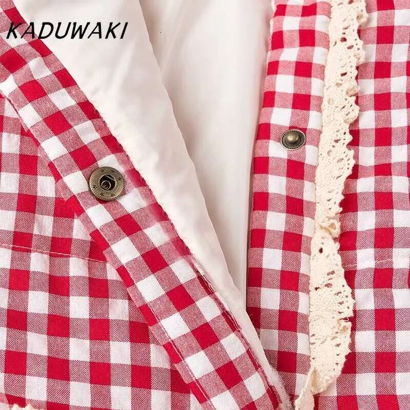 KADUWAKI Korean Lovely Loose Heart Patterned Parkas Spring Long Sleeve Quilted Cotton Padded Jacket Coats Female Cute Outerwear