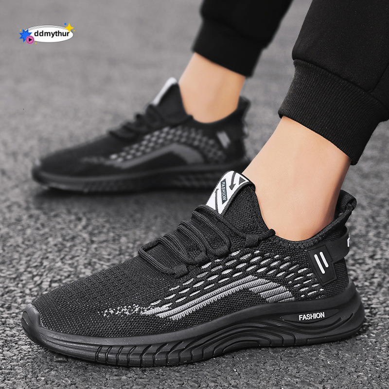 Spring New Men's Flying Weave Breathable Seasonal Fashion Hollow out Sports Running Cloth Casual Shoes Tiktok Live Broadcast for Men ddmythur