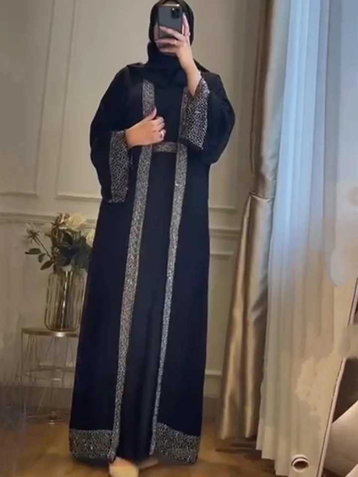 Open Abaya Dubai Kaftan Muslim Cardigan Abayas Dresses for Women 2025 Casual Kimono Robe Femme Caftan Turkish Islamic Clothes X250514