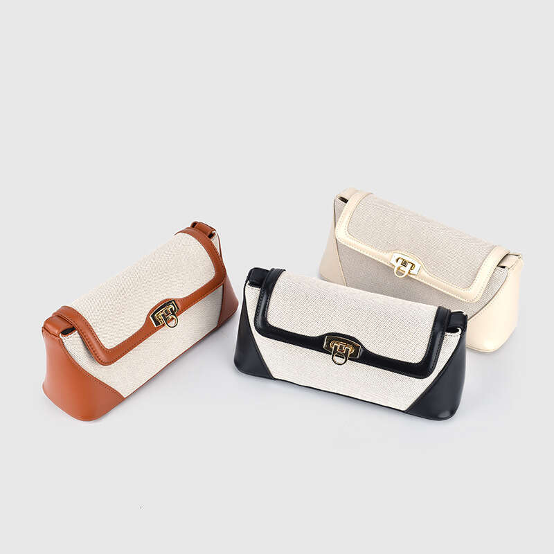 Women's Bags Designer Small Niche Design Color Blocking Stick Underarm For Women New High-End French Light Luxury Single Shoulder Crossbody Bag