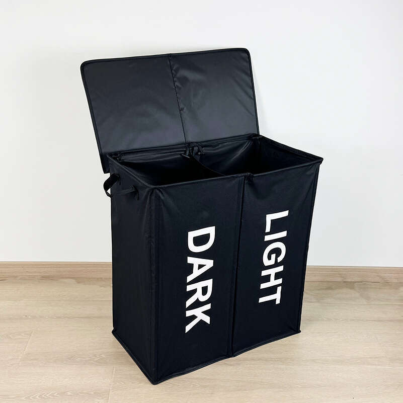 Oxford cloth double grid fabric dirty large capacity home clothes changing and organizing basket, foldable laundry basket