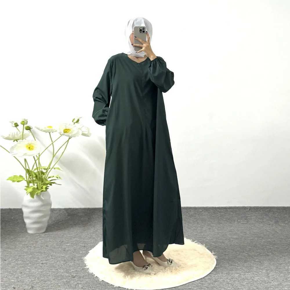 Modest Dress Muslim Ramadan Maxi Dresses Full Slve Casual Printed Floral Casual Robe Prayer Dress Women Abayas X250514