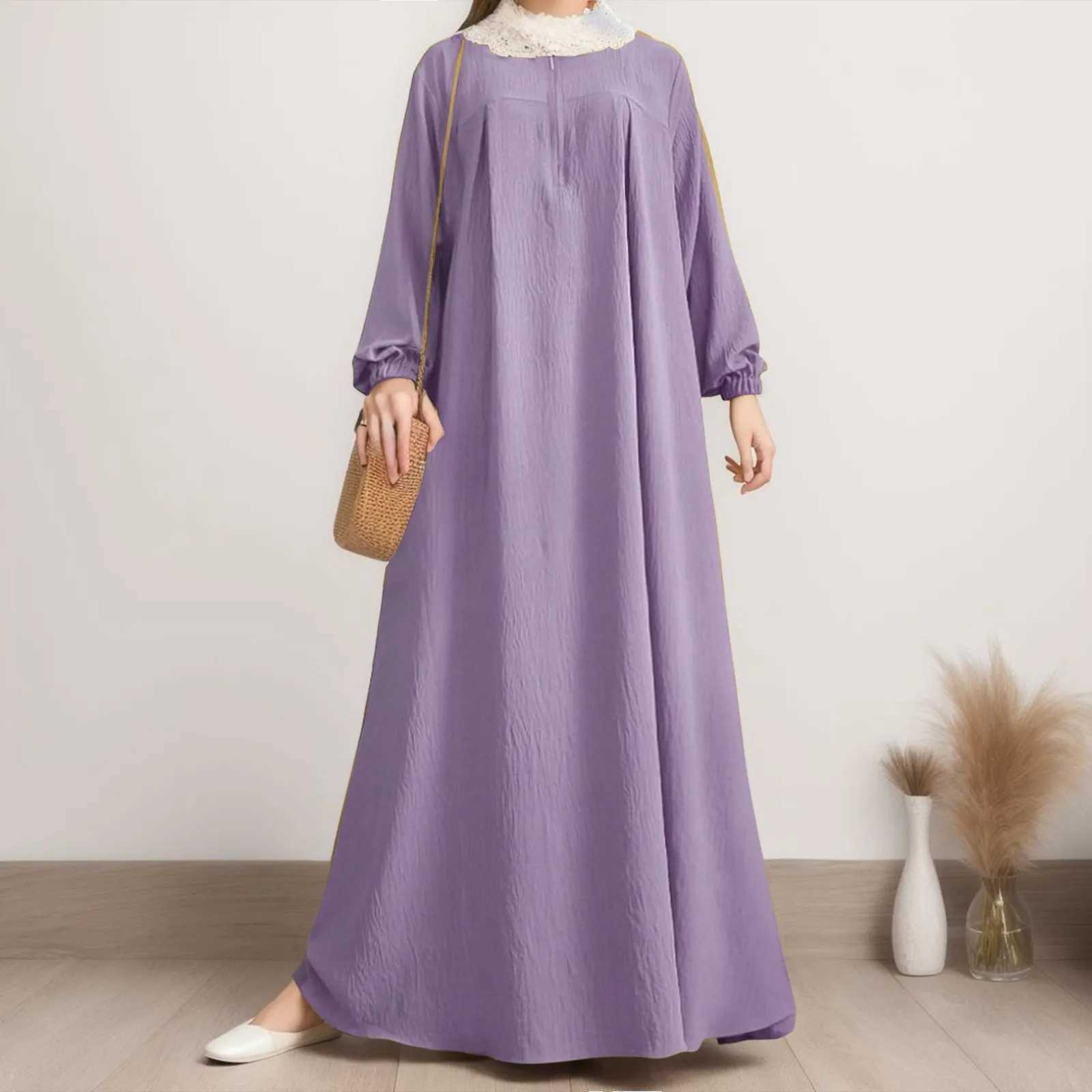 2025 Fashion Muslim Dress Women Tukey Abaya Robe Long Slve Maxi Sundress Vestido Dubai Kaftan Islamic Clothing Oversize X250514